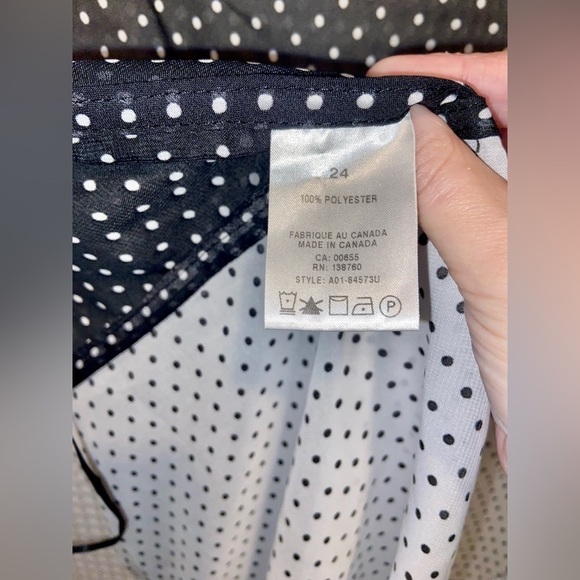 Women’s Collection Michel Studio black & white sheer sleeveless cardigan size 24 - Picture 5 of 6